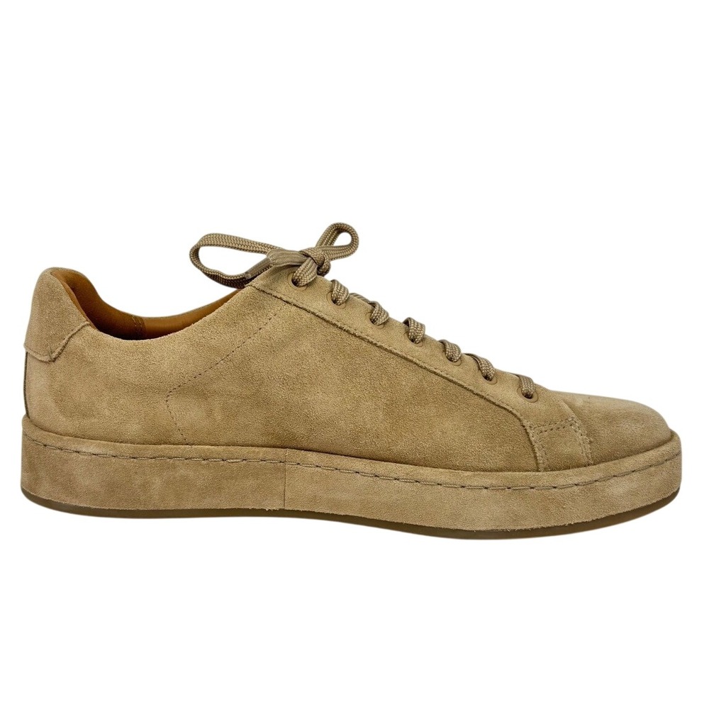 Allen Edmonds Mens Barnes Suede Sneakers Size 8.5 D Tan‎ Bone Low Top Lace Up - Picture 9 of 9